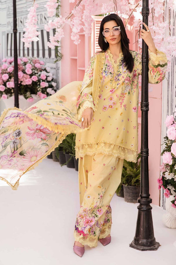 3PC Unstitched Printed Lawn Suit