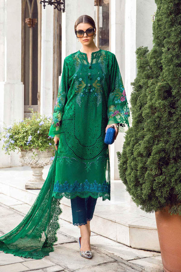3PC Unstitched Embroidered Lawn Suit