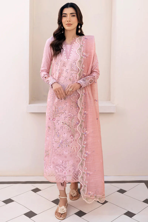 3PC Unstitched Embroidered Suit