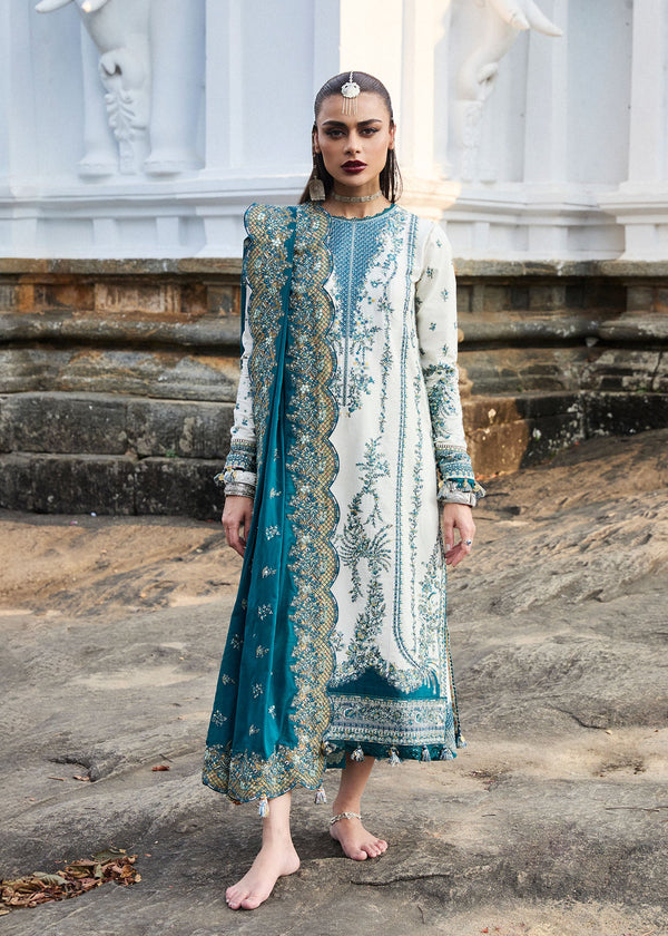 3PC Unstitched Embroidered Suit
